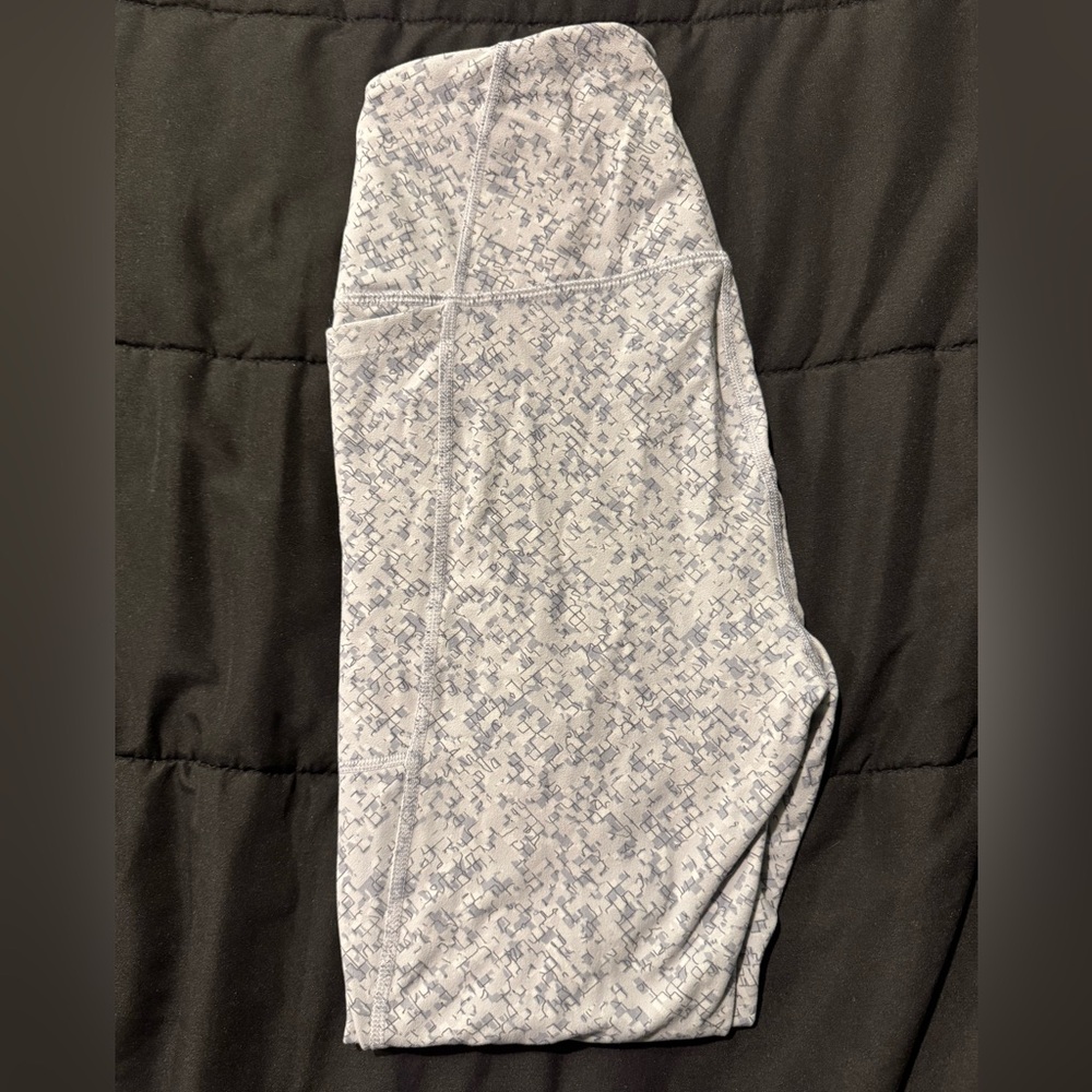 Spyder Light Gray Geometric Leggings